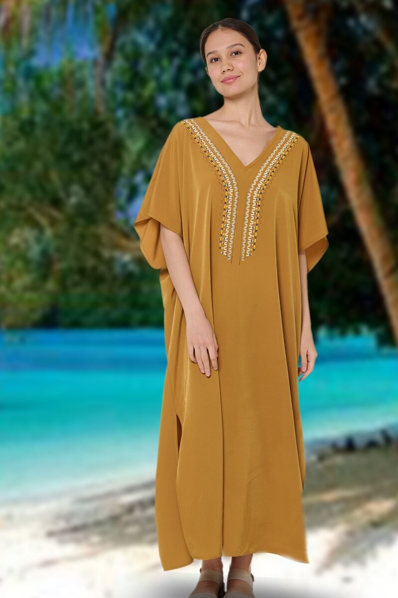 Платье пляжное Mix-Mode, размер 48, цвет желтый 02639370 - фото 1