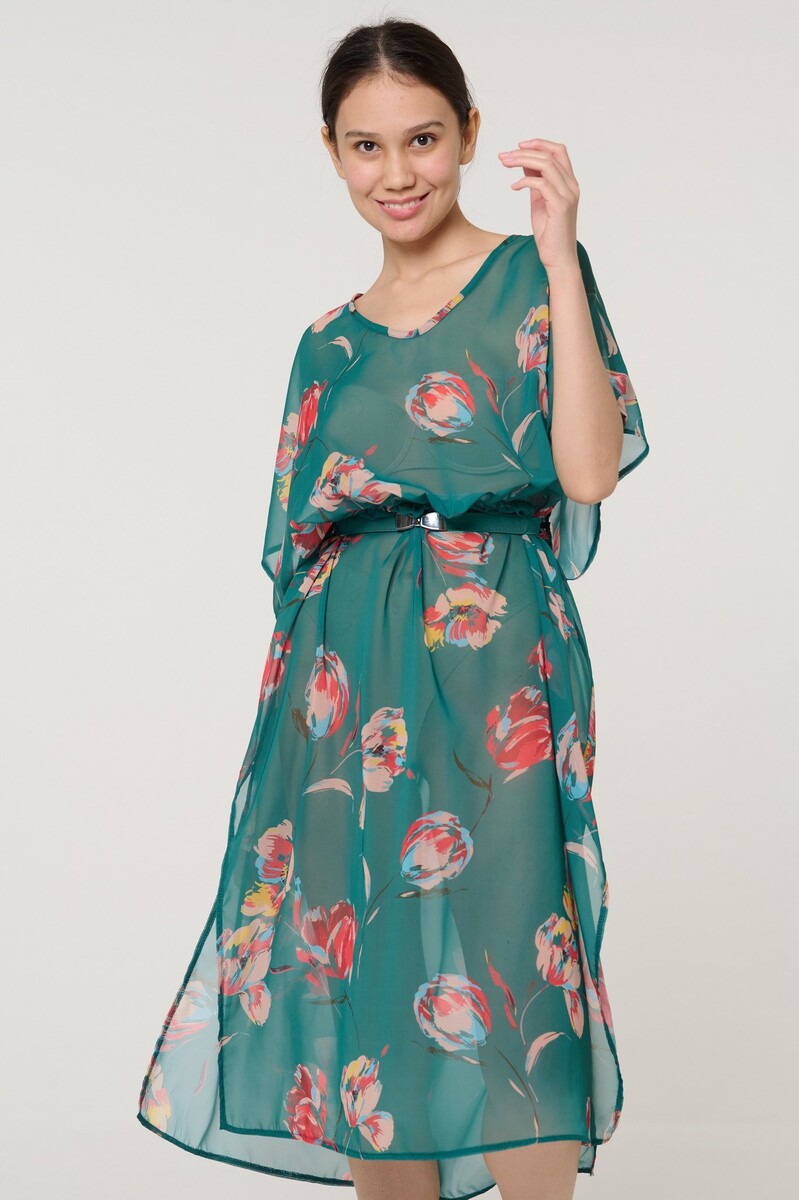 Платье пляжное Mix-Mode, размер 48, цвет зеленый 02641179 - фото 4
