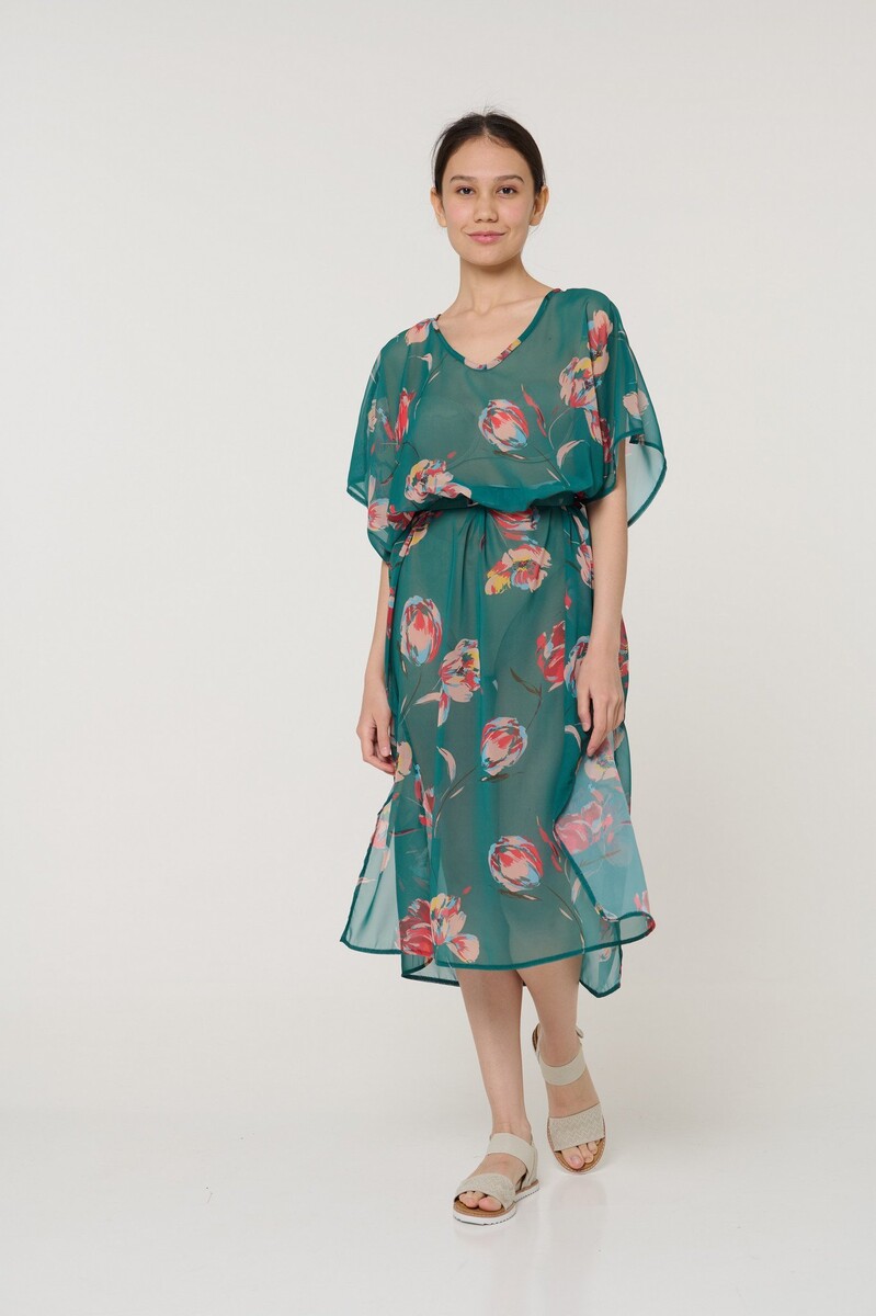 Платье пляжное Mix-Mode, размер 48, цвет зеленый 02641179 - фото 2
