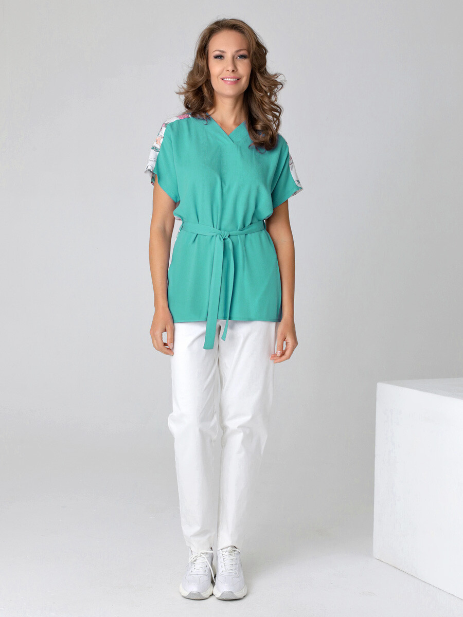 Блузка DizzyWay, размер 42, цвет зеленый 02691561 - фото 4
