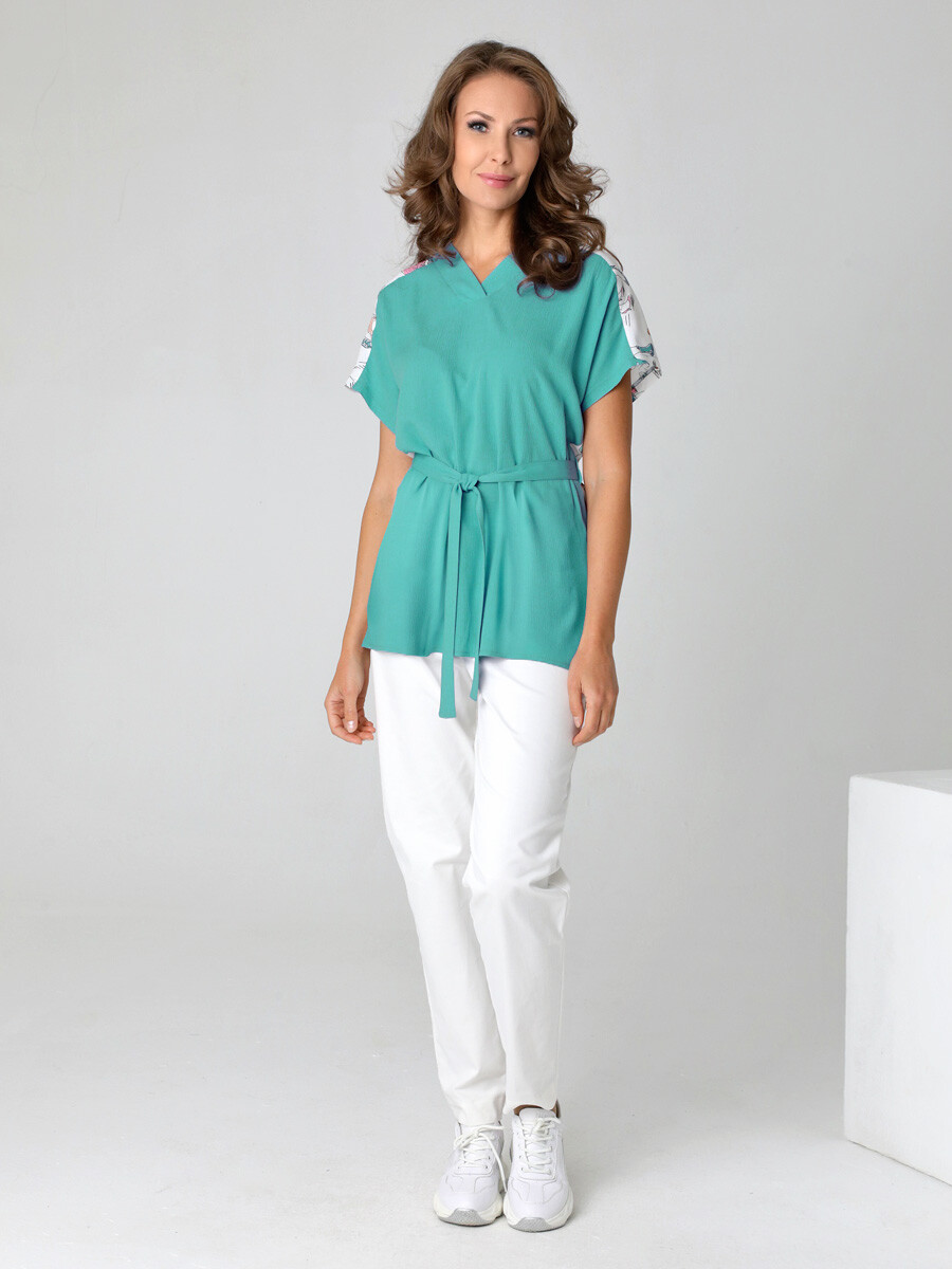 Блузка DizzyWay, размер 42, цвет зеленый 02691561 - фото 2
