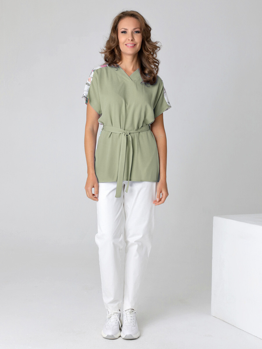 Блузка DizzyWay, размер 42, цвет оливковый 02691563 - фото 4