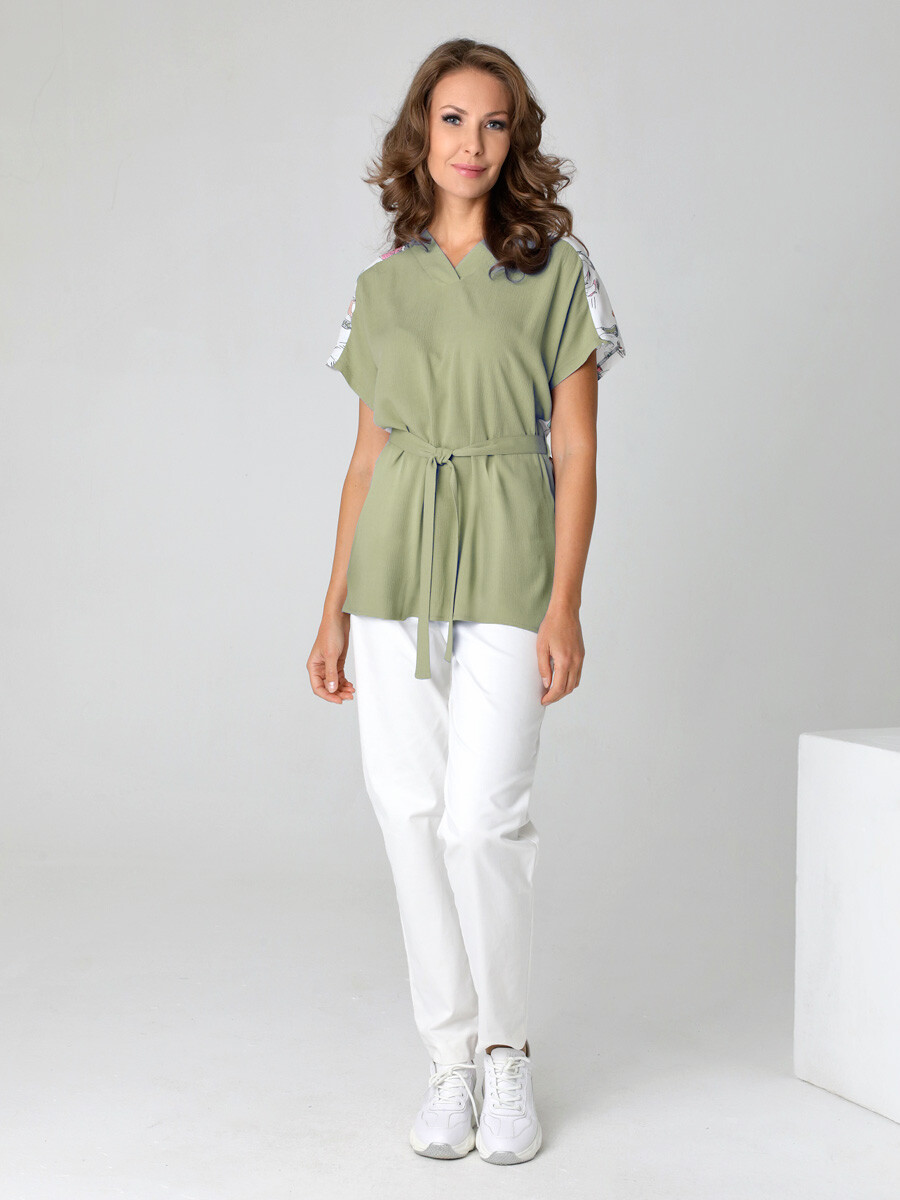 Блузка DizzyWay, размер 42, цвет оливковый 02691563 - фото 3