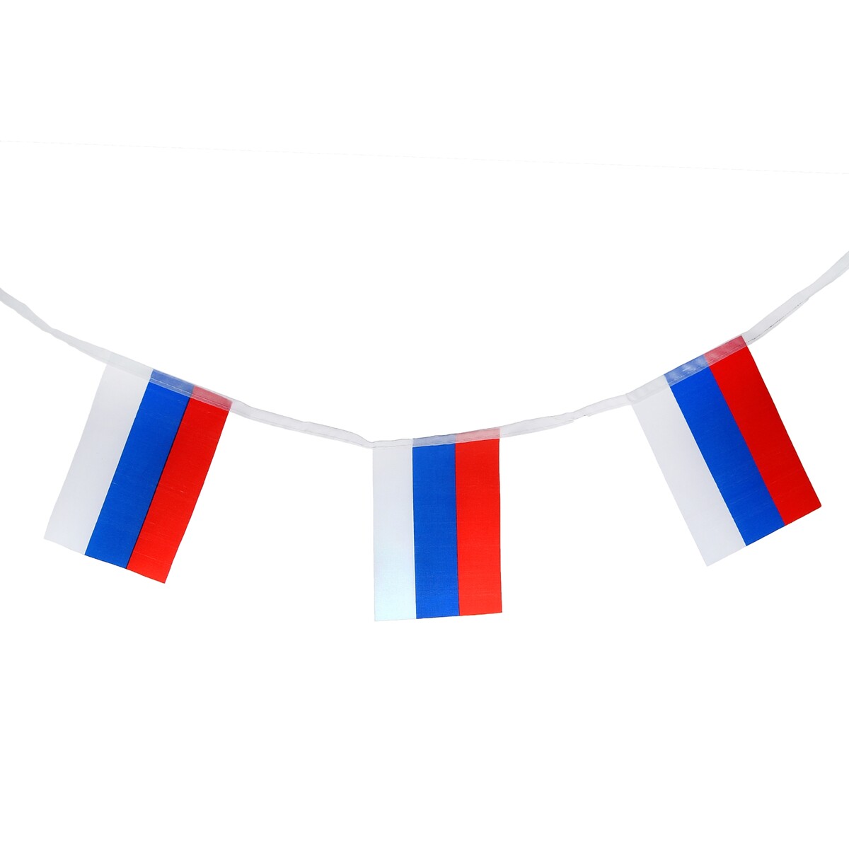 

Флаг россии навесной, 14х21 см, 10 шт, l=2.5 м, полиэфирный шелк