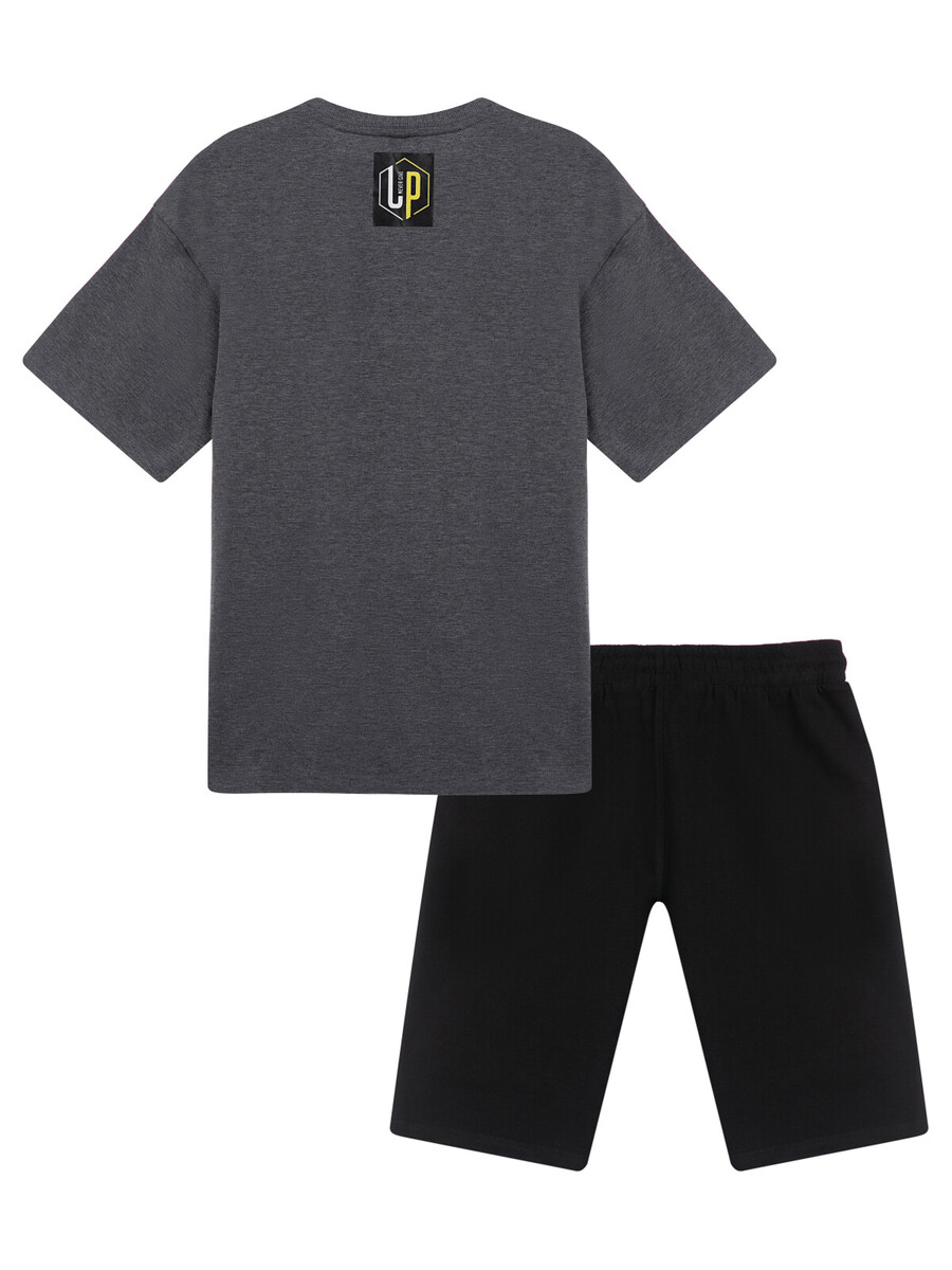 Комплект трикотажный фуфайка футболка шорты PLAYTODAY, размер рост 128 см, цвет серый 02738990 - фото 5