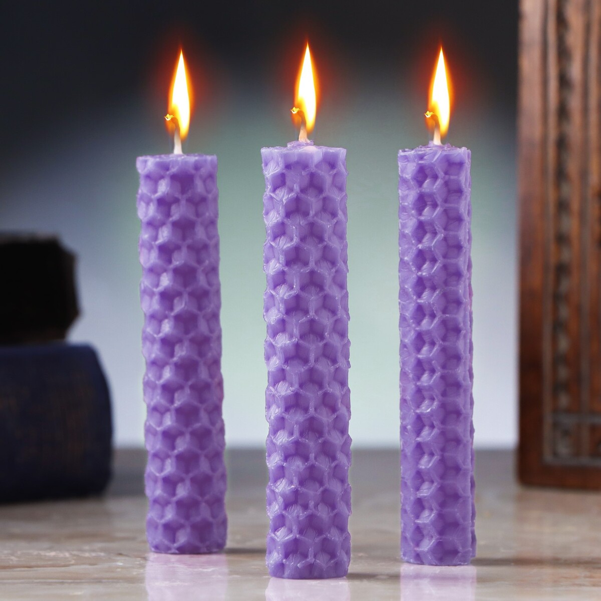 Набор свечей из вощины краситель на основе соевого воска для свечей 5 г фиолетовый