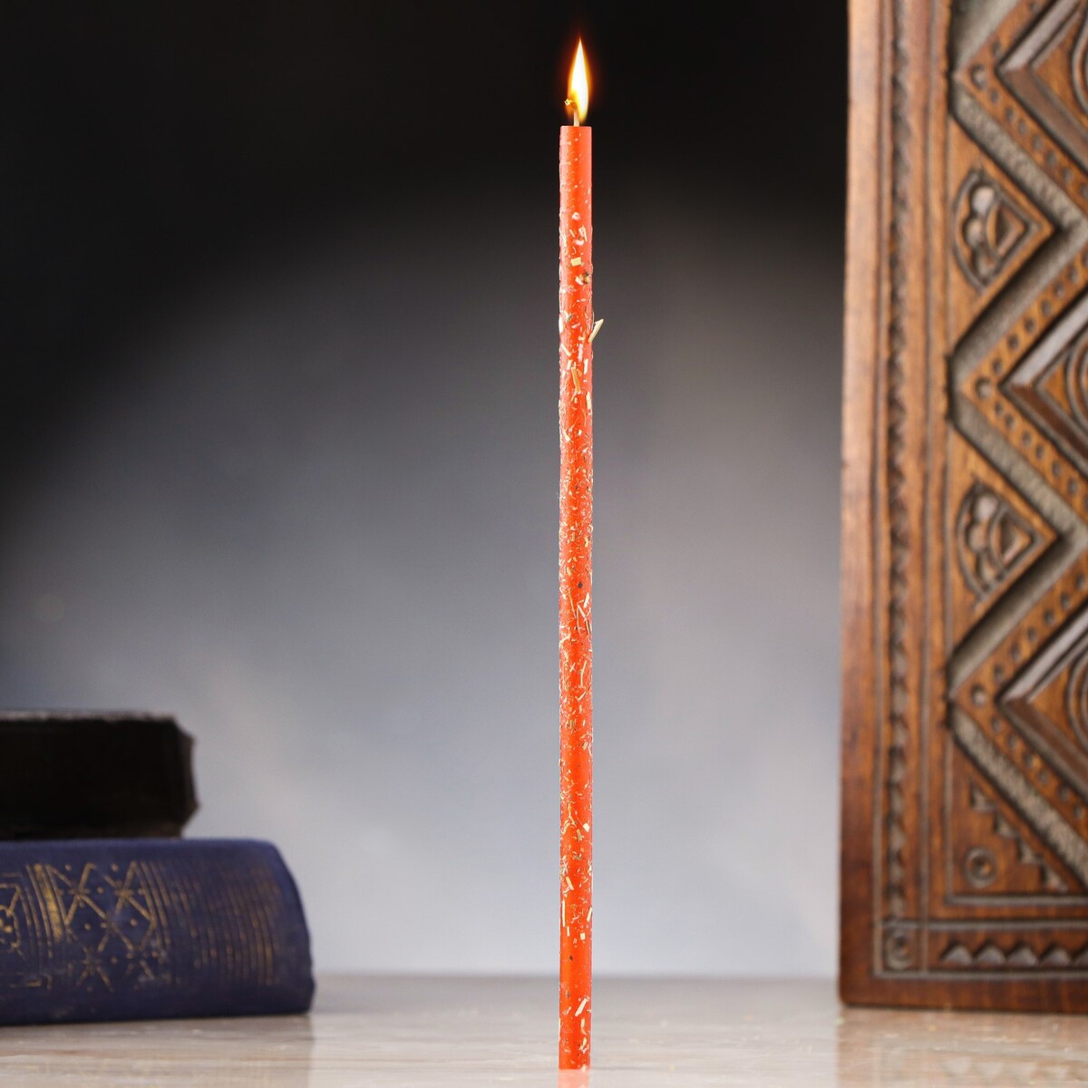 Свеча магическая восковая свеча магическая медовая с можжевельником для защиты дома