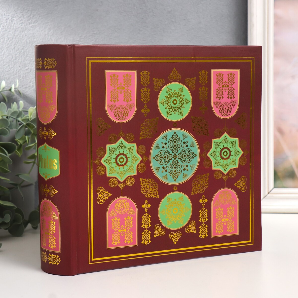 

Фотоальбом на 200 фото 10х15 см,винил обложка,бум листы,книж перепл, Разноцветный