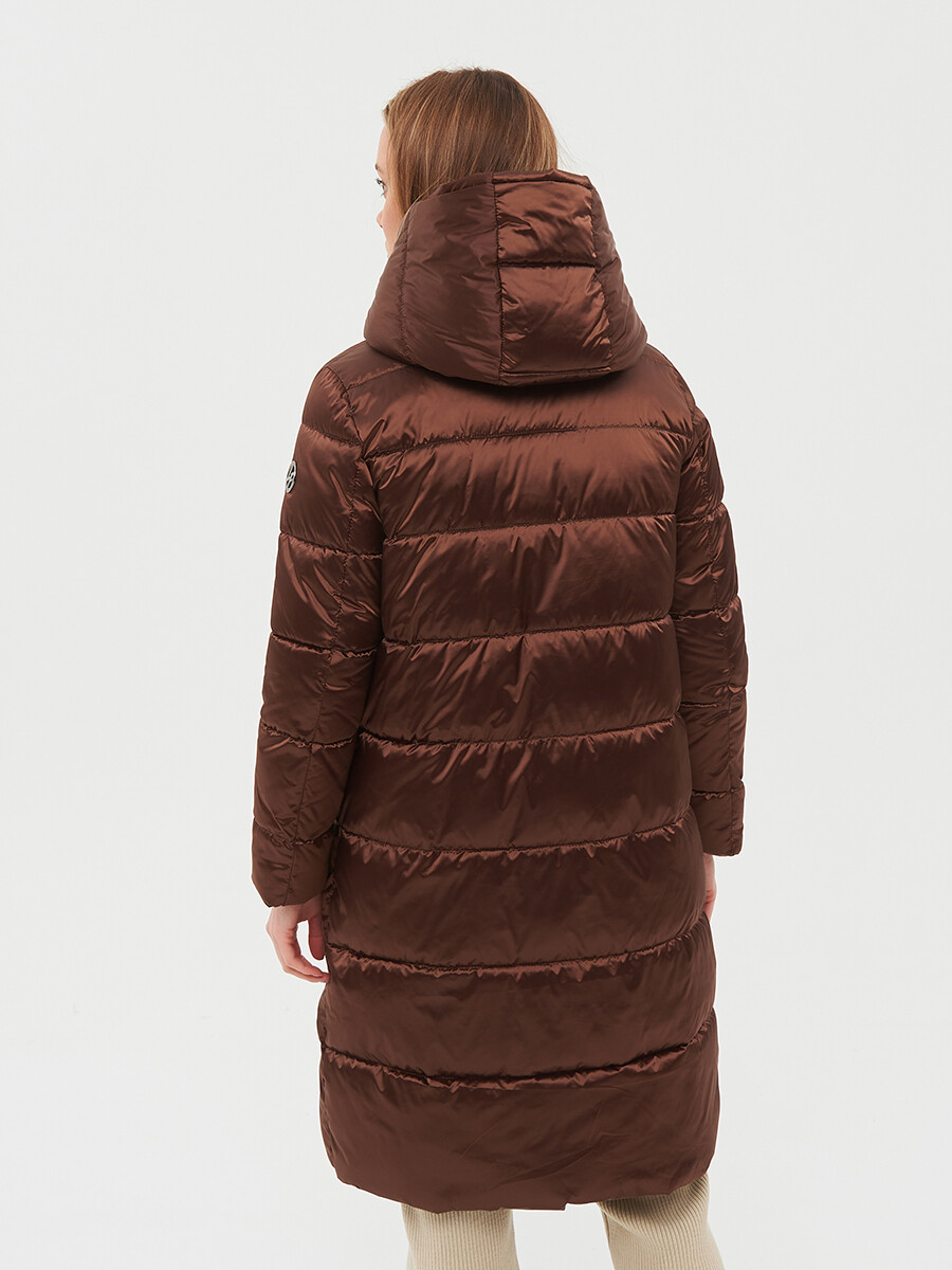 Пальто LAB FASHION, размер 44, цвет коричневый 02855183 двубортные - фото 5