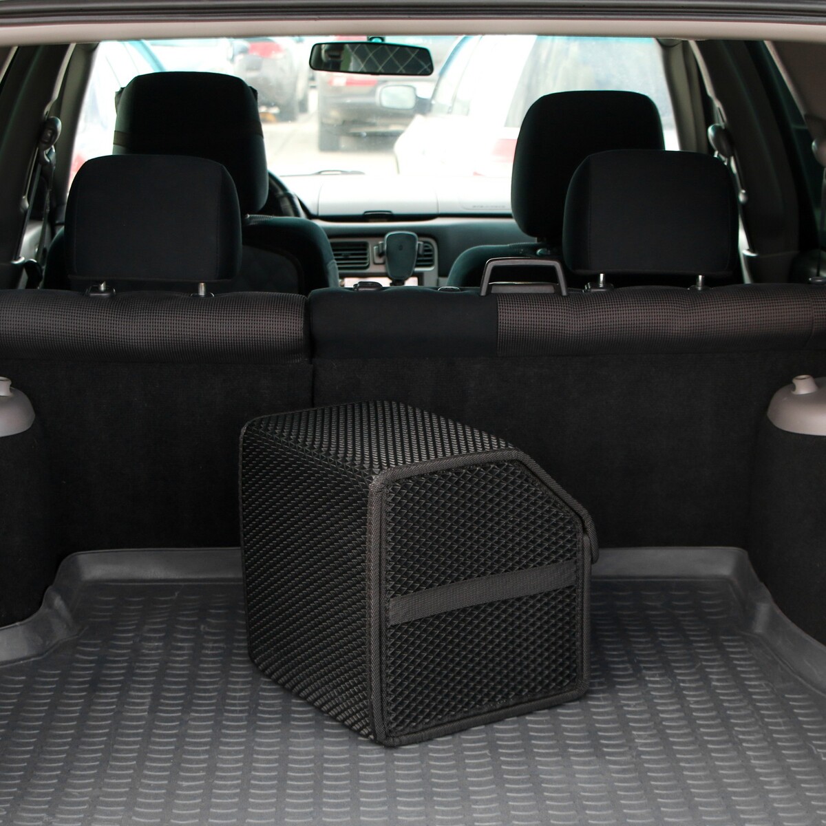 фото Органайзер саквояж в багажник автомобиля, из eva-материала, 30 см, черный кант no brand