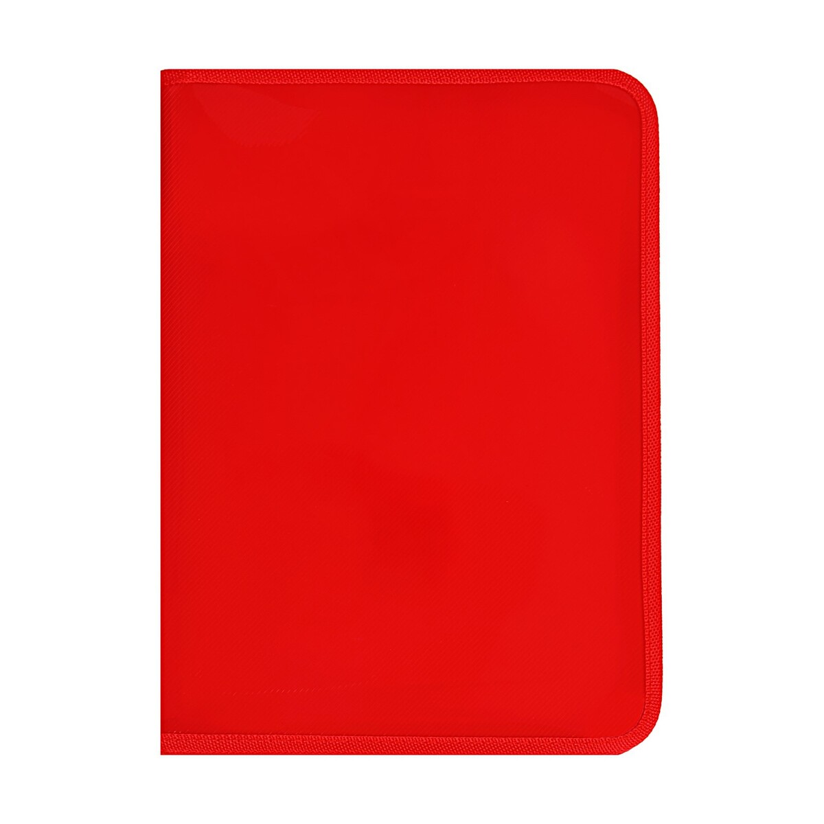 Папка пластиковая а4, молния вокруг, офис, тонированная красная, рифленая (325х240х25мм) Calligrata 02865931 - фото 1