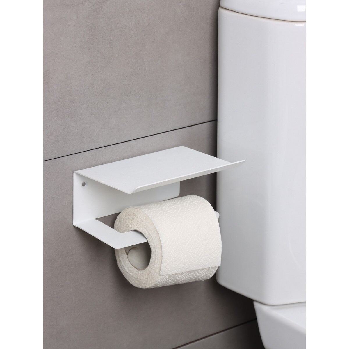 Держатель для туалетной бумаги лофт, 160×110×85 мм, цвет белый держатель brabantia для туалетной бумаги белый