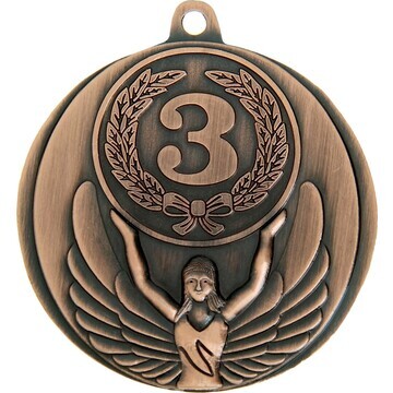 Медаль призовая, 3 место, бронза, d=4,5 