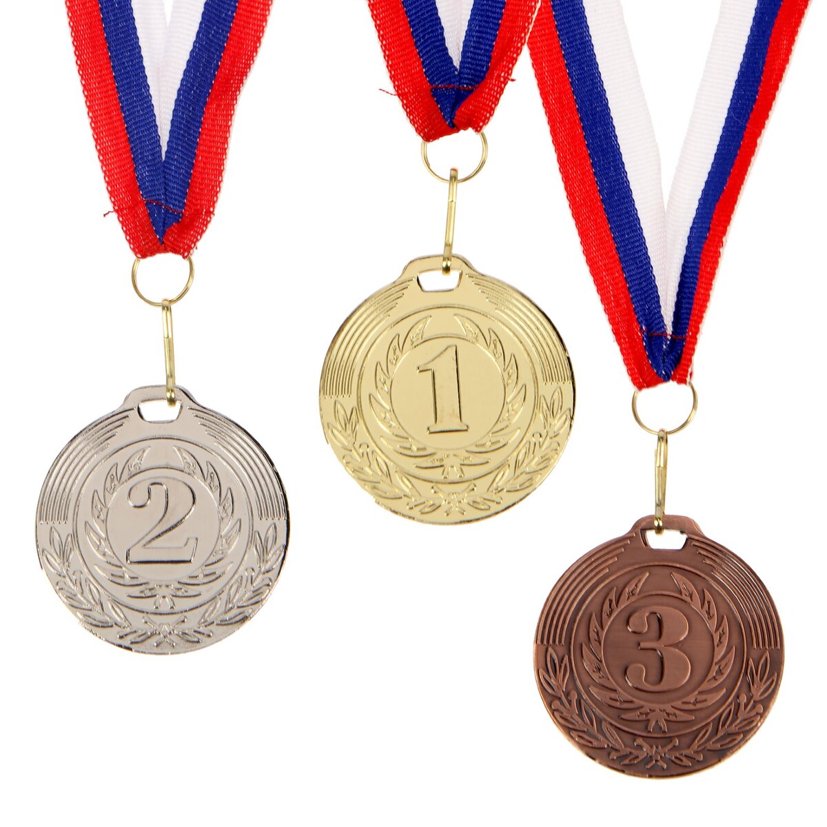 Медаль призовая 049 диам 5 см. 2 место. цвет сер. с лентой медаль призовая под нанесение 044 диам 4 см 1 место зол с лентой