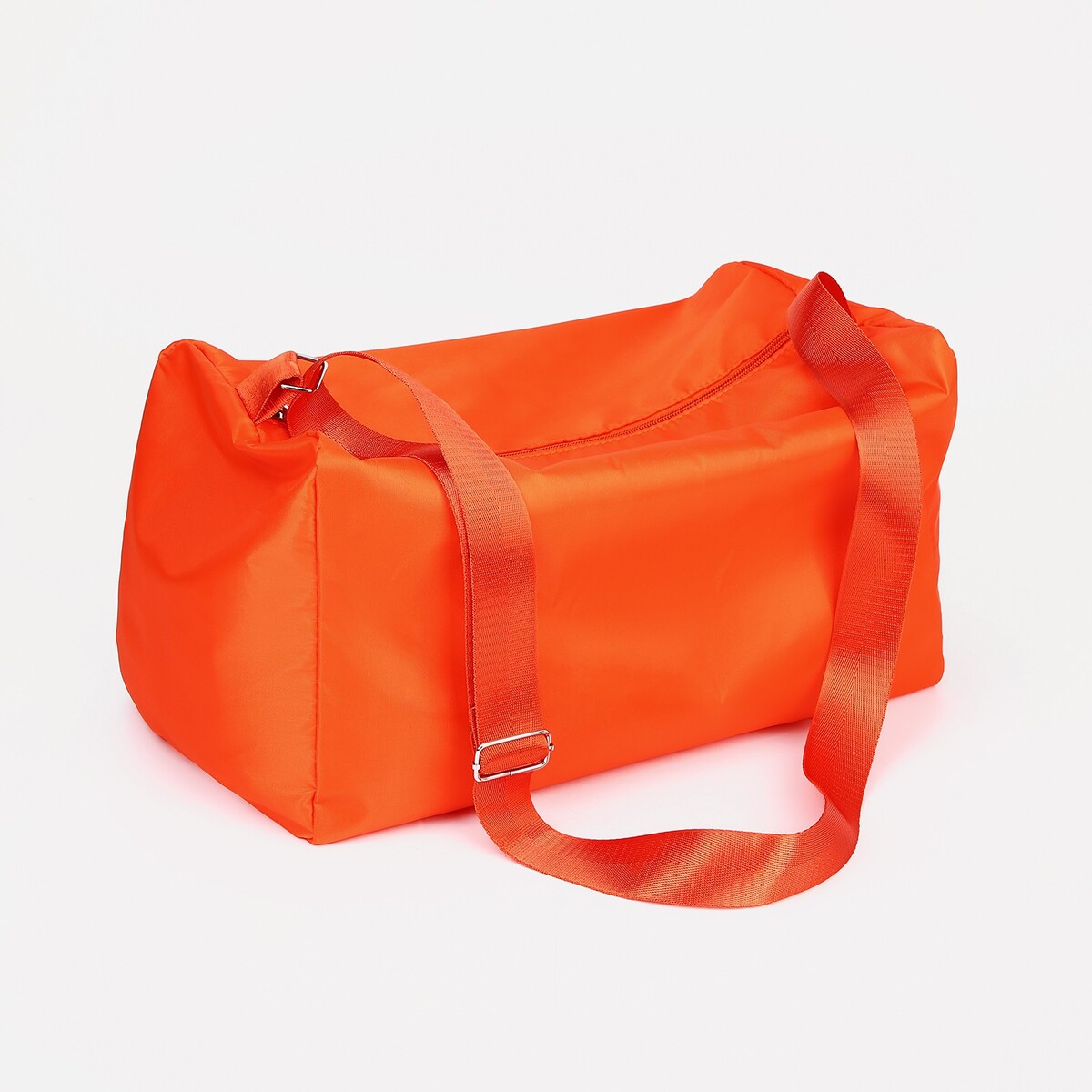 Сумка спортивная на молнии, регулируемый ремень, цвет оранжевый сумка багет отдел на молнии регулируемый ремень пудра