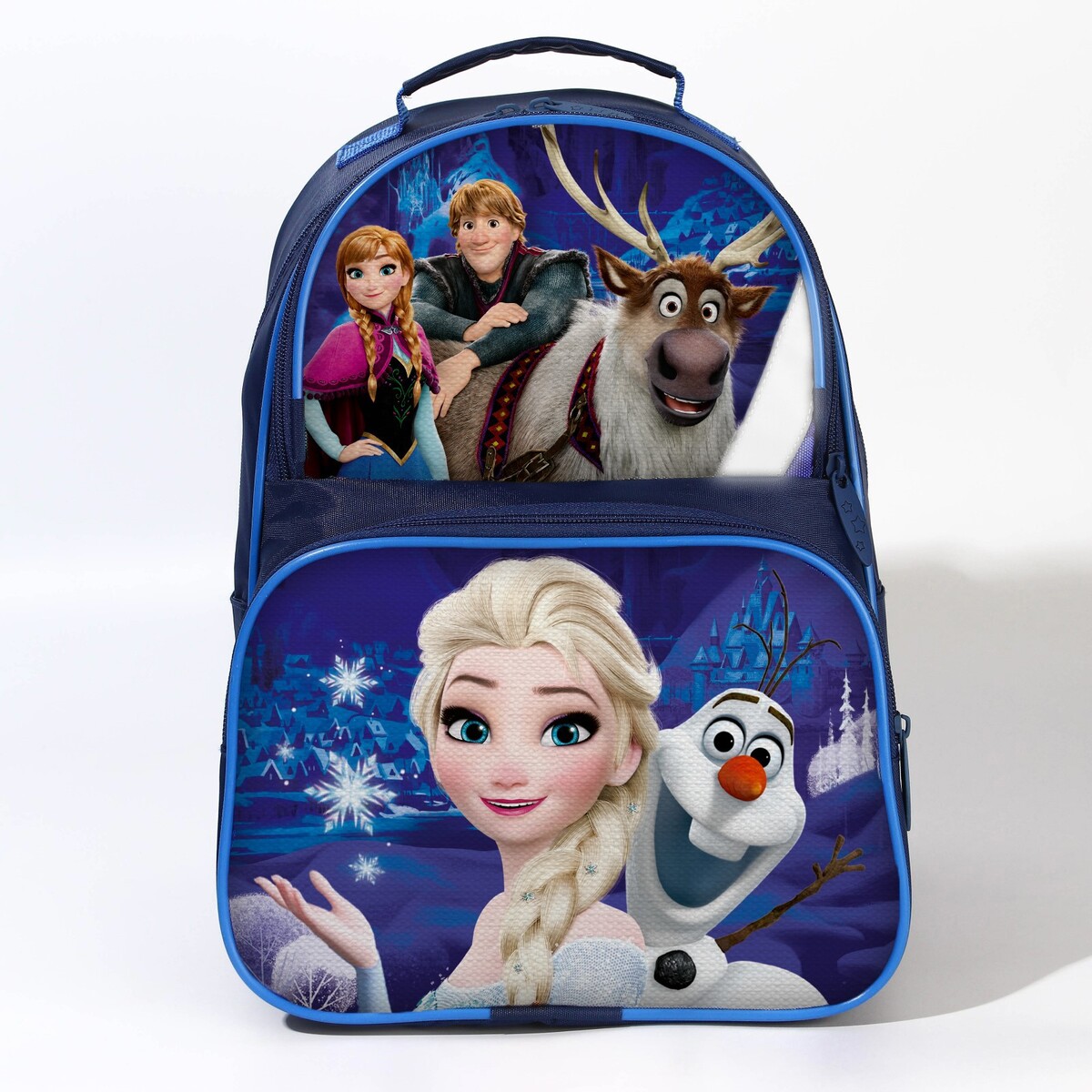 Рюкзак школьный эргоно.спинка т 37*26*13 холодное сердце синий, Disney
