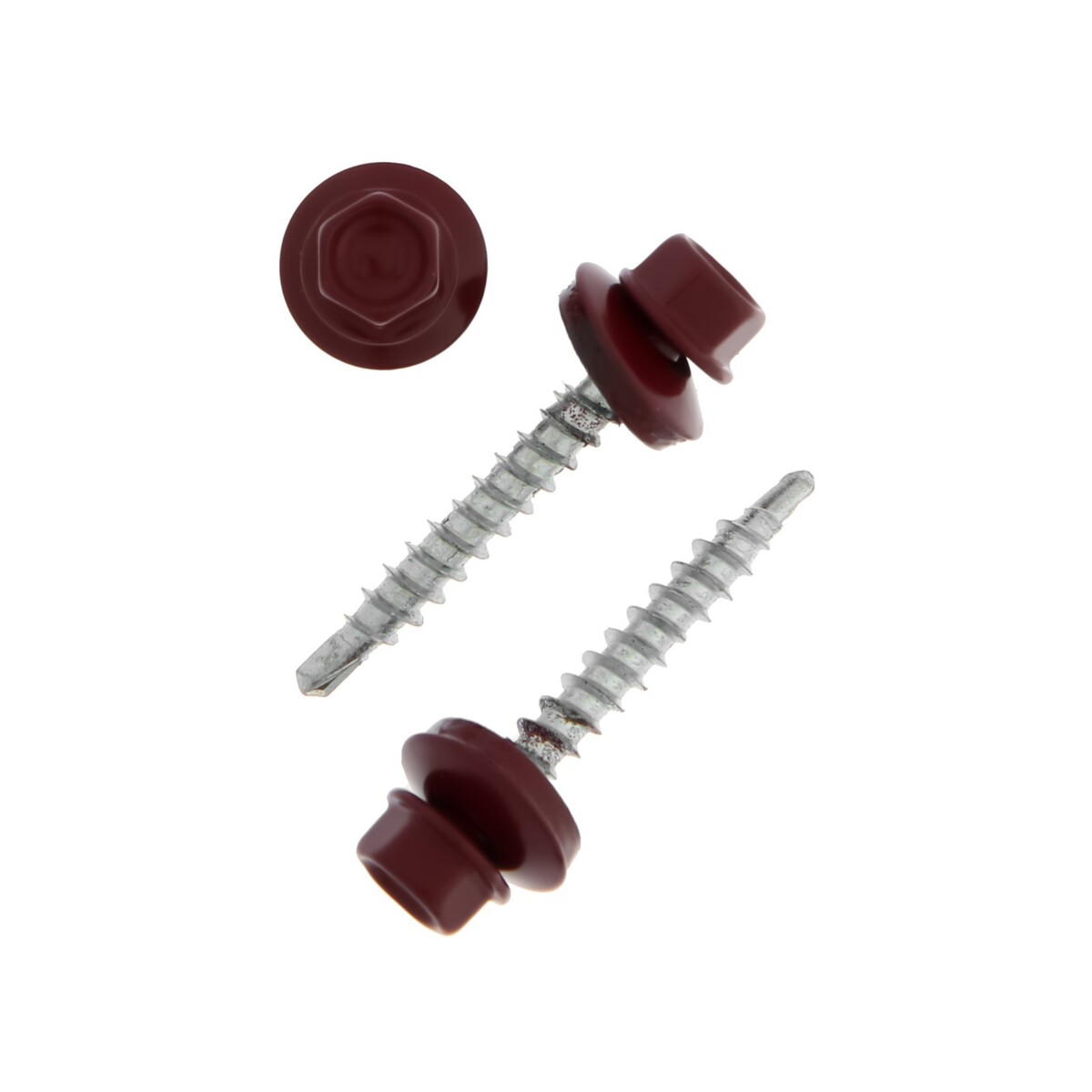 

Саморезы кровельные, haupt 4.8х35 ral3005. красное вино 250 шт, Красный