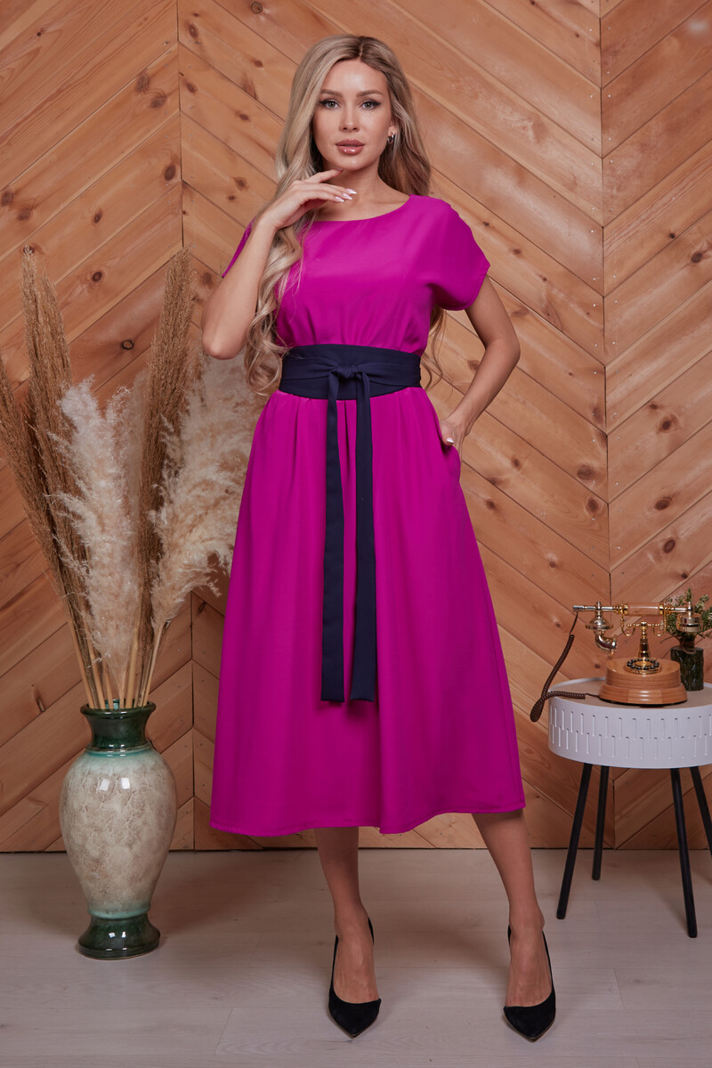 Платье Lila classic style ярко-розового цвета