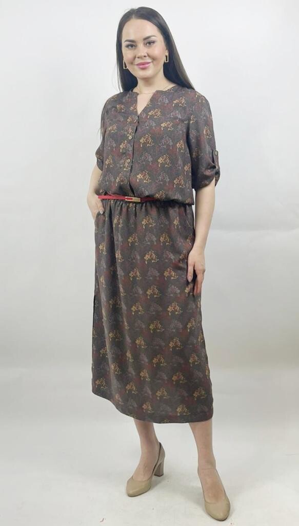 Платье BRAVO, размер 48, цвет коричневый 03019435 - фото 2
