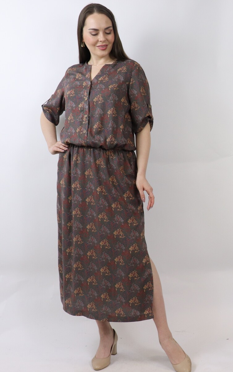 Платье BRAVO, размер 48, цвет коричневый 03019435 - фото 1