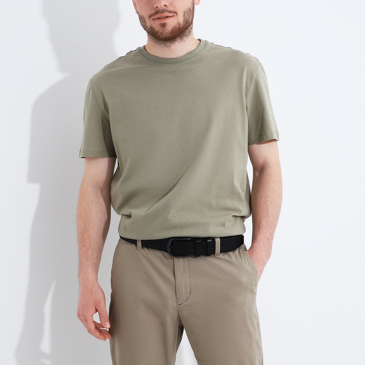 фото Ремень мужской, ширина 4 см, винт, пряжка металл, цвет черный no brand