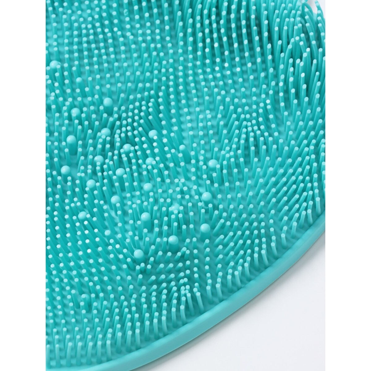 фото Силиконовый массажный коврик для мытья ног и тела, на присосках, цвет голубой no brand