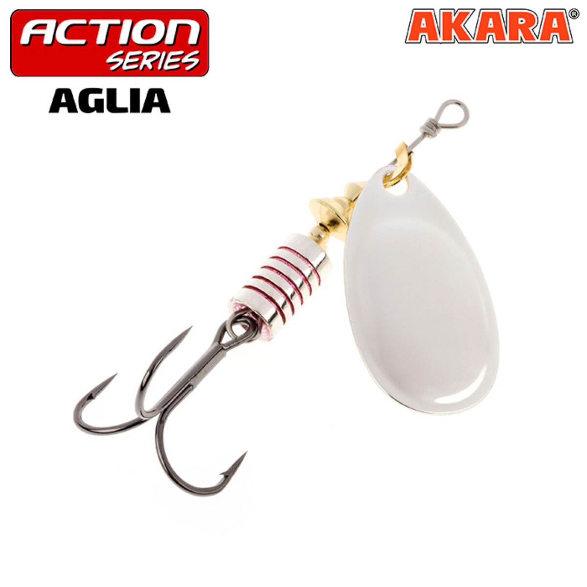 

Блесна вращающаяся akara action series aglia 0, цвет a19, 2,5 гр., Белый
