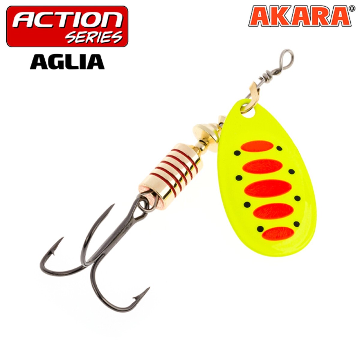 

Блесна вращающаяся akara action series aglia 0, цвет a33, 2,5 гр., Желтый