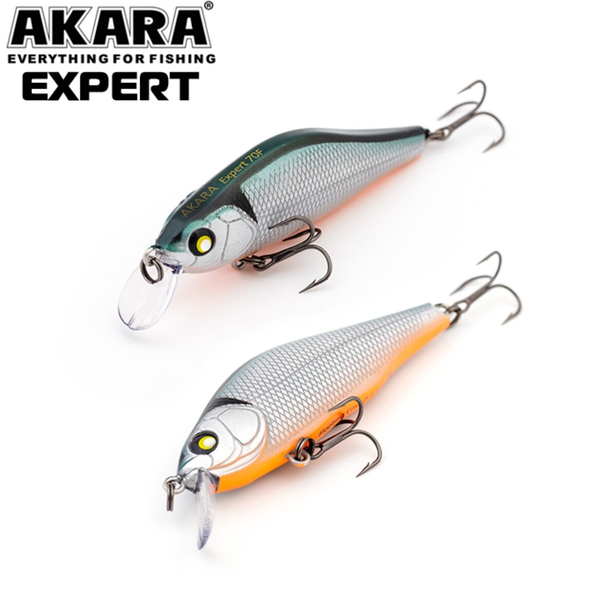 

Воблер akara expert 70f, цвет a23, длина 7 см, 9 гр., Разноцветный