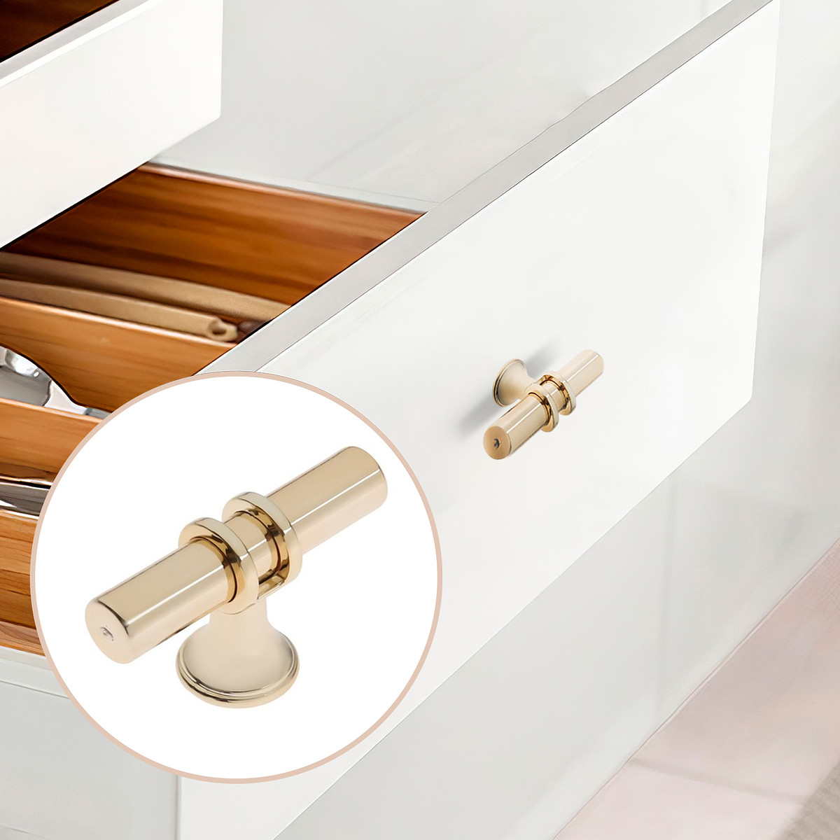 

Ручка-кнопка cappio, d=12 мм, пластик, цвет золото, Золотистый;золото