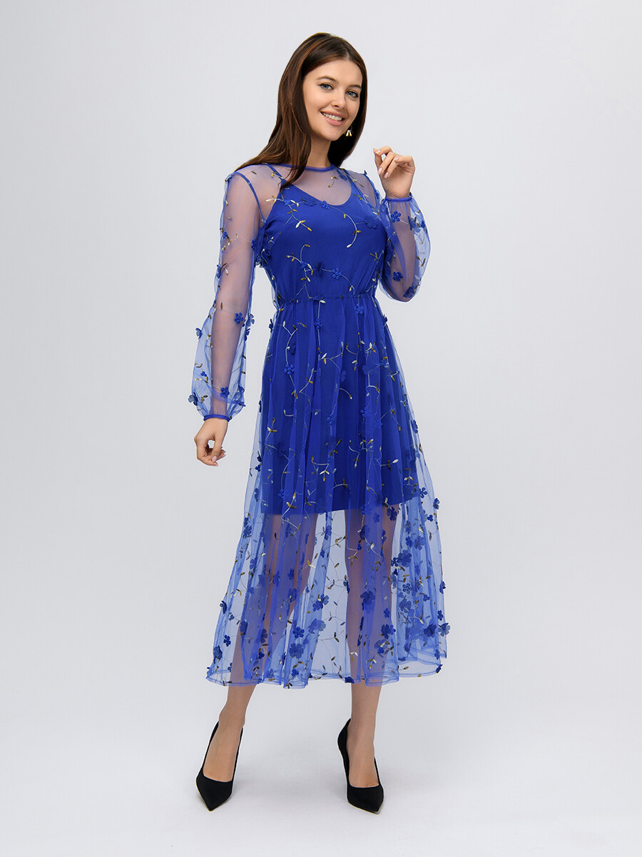 Платье 1001 DRESS синего цвета