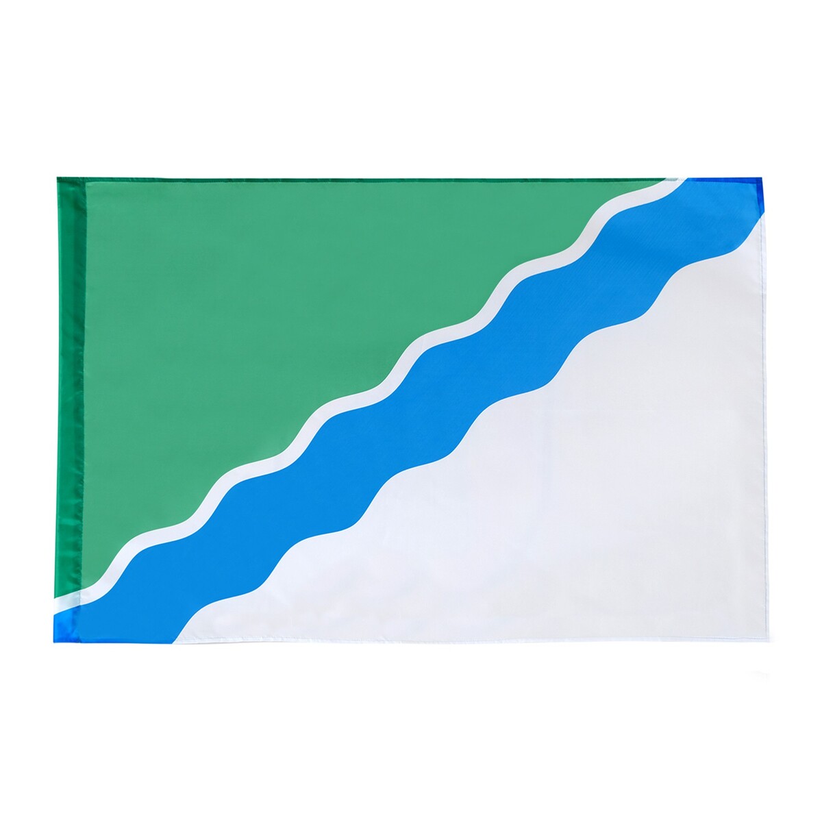 фото Флаг города новосибирска, 90 х 135 см, полиэфирный шелк, без древка no brand