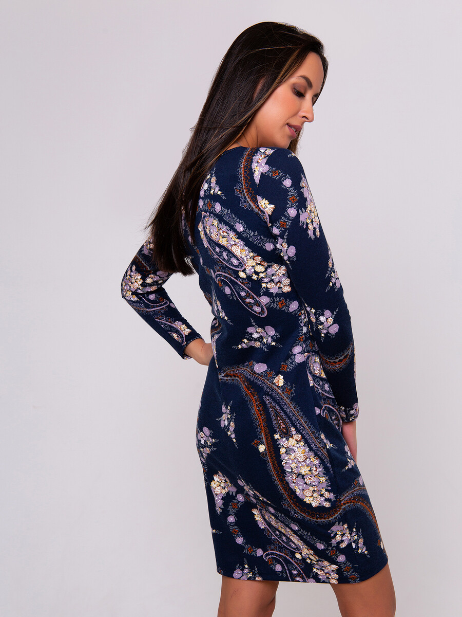 Платье трикотажное RAPOSA, размер 42, цвет синий 03086508 - фото 5