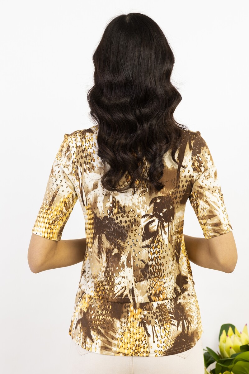Блуза AhaLodensa, размер 44, цвет коричневый 03092510 - фото 3