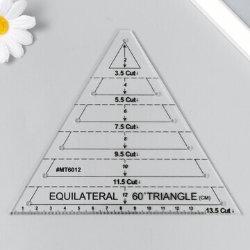 Линейка для пэчворка пластик 60°
