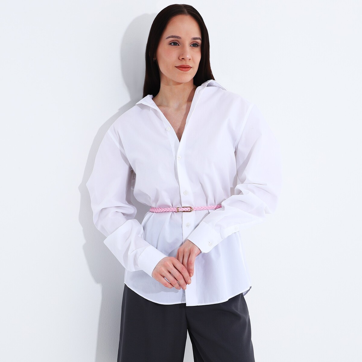 фото Ремень женский, ширина 1 см, пряжка металл, цвет розовый no brand