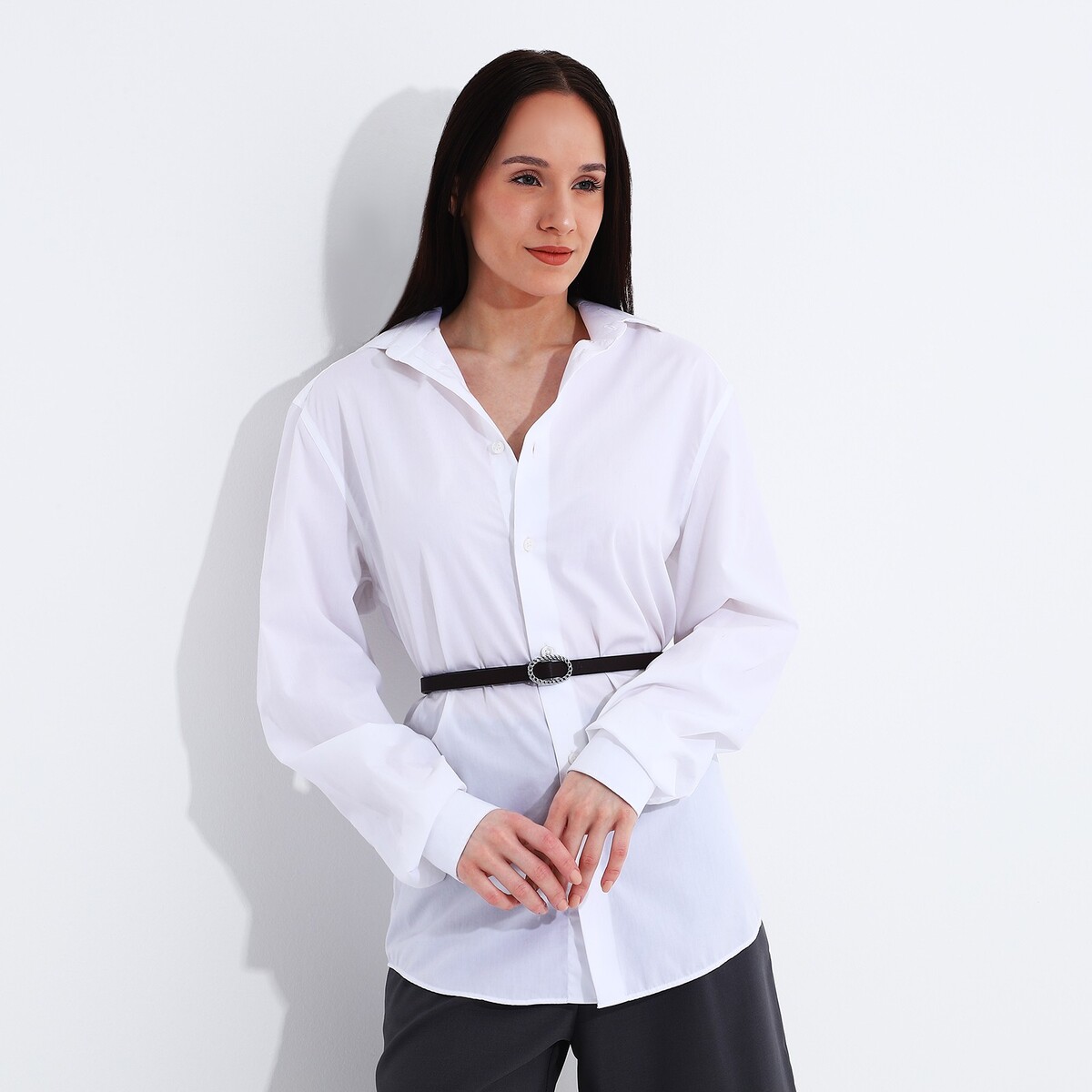 фото Ремень женский, ширина 1,3 см, винт, пряжка металл, цвет коричневый no brand