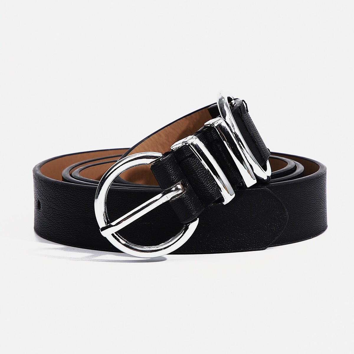 

Ремень женский, ширина 2.2 см, пряжка металл, цвет чёрный, Черный