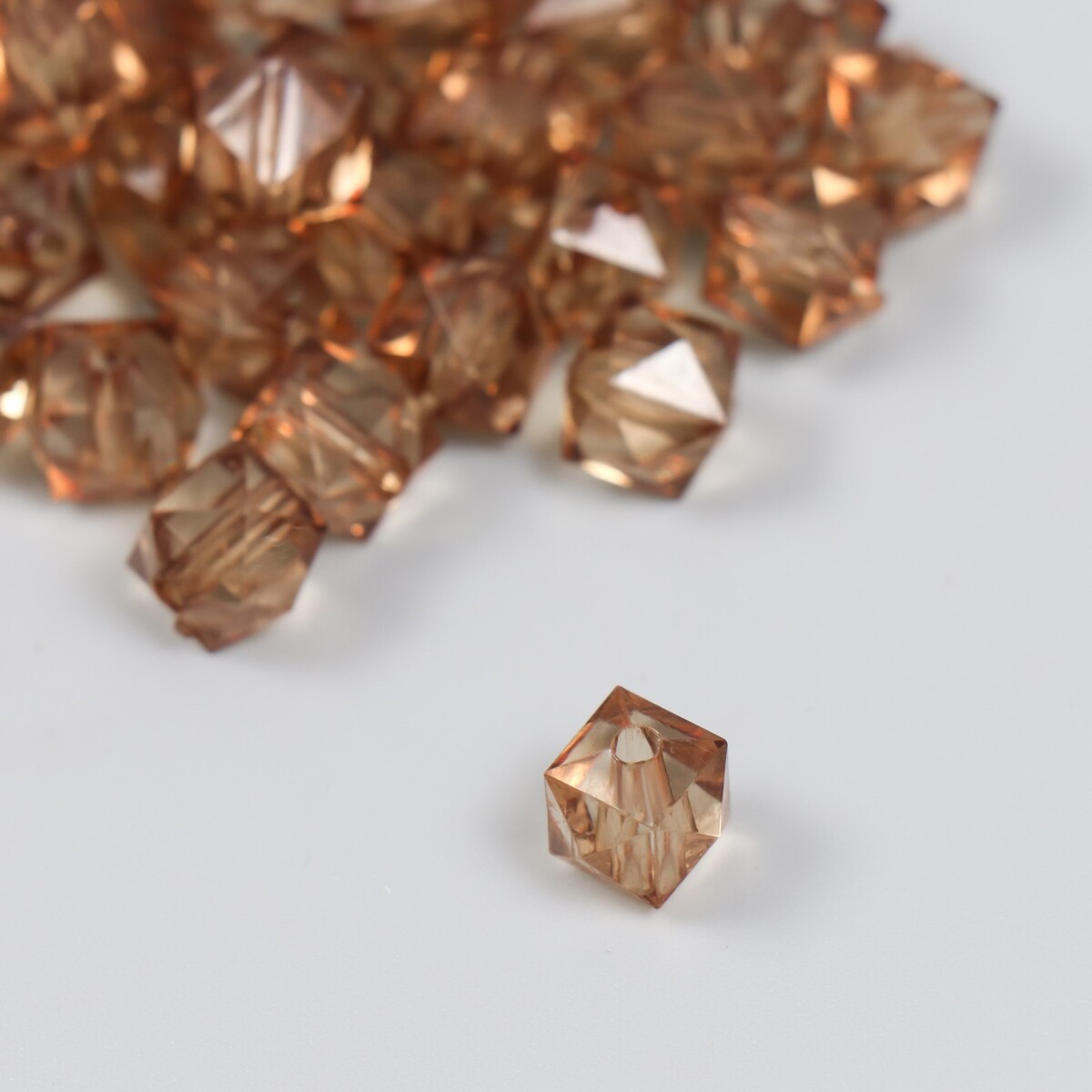Бусины пластик форма силиконовая для выпечки доляна кристалл 8 ячеек 29×17×2 2 см d 5 5 см коричневый