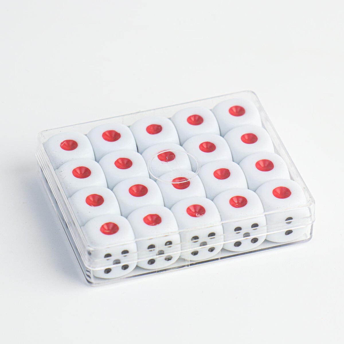 Кубики игральные, 1.2 х 1.2 см, набор 20 шт No brand, цвет белый 03108079 - фото 3