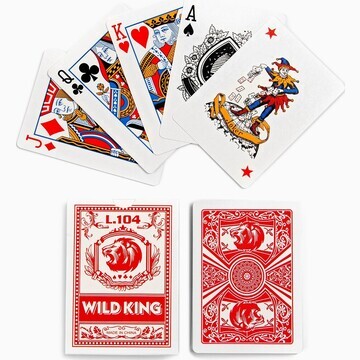 Карты игральные бумажные wild king, 55 ш