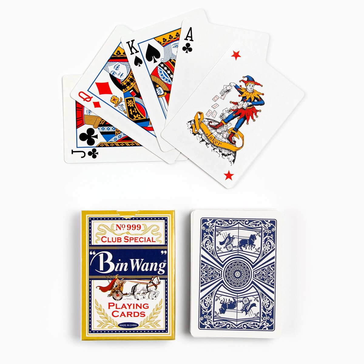 Карты игральные бумажные binwang, 55 шт, 260 г/м2, синие, 6.3 х 8.8 см карты игральные бумажные agk 54 шт 280 г м2 5 7 х 8 7 см
