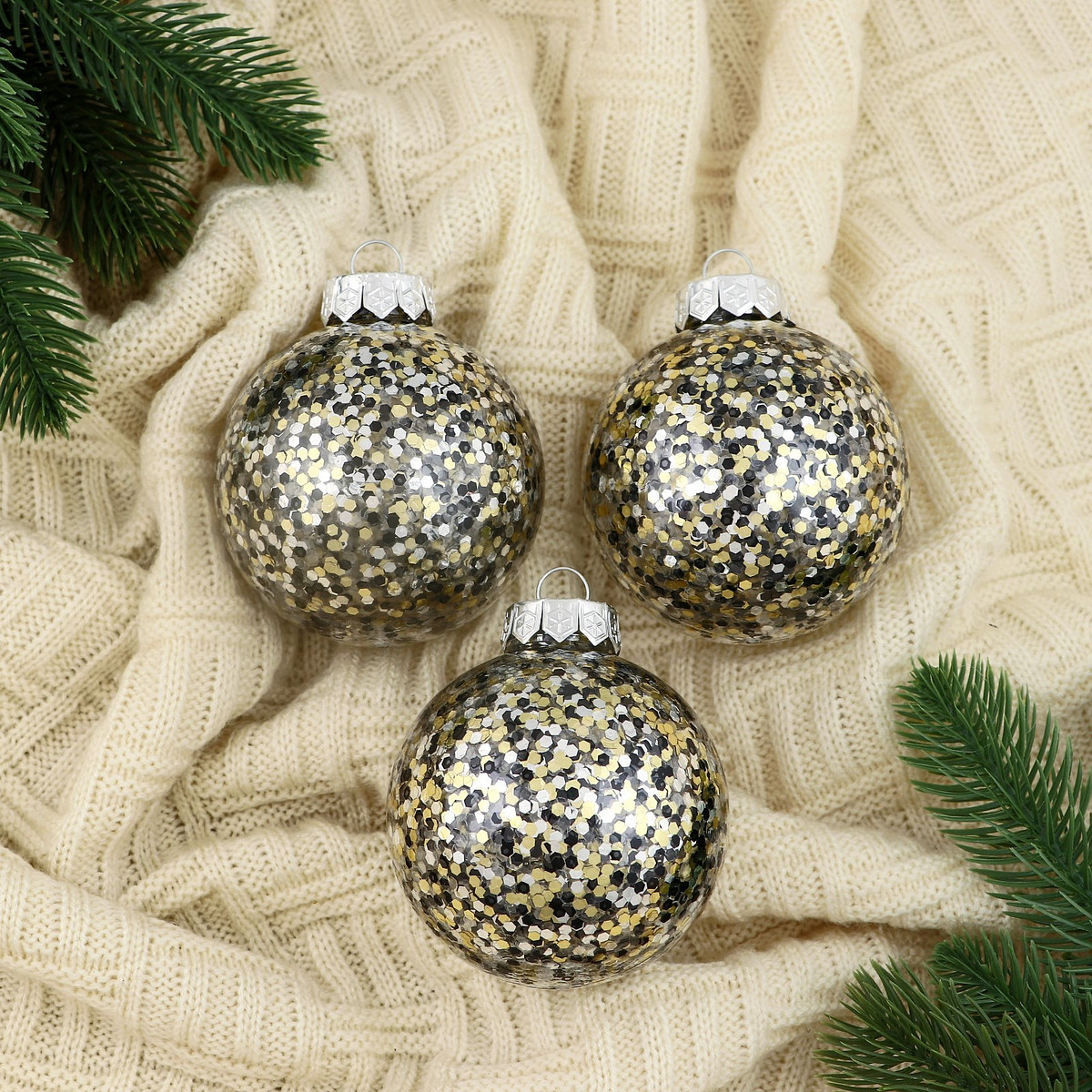 

Ёлочные игрушки, Золотистый;черный