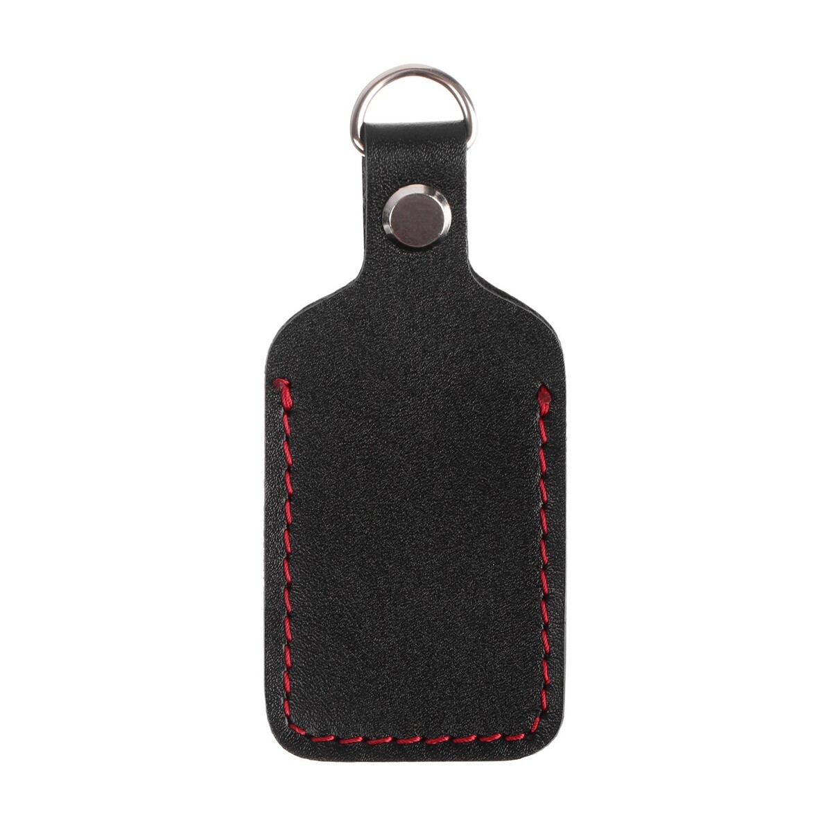 Брелок для автомобильного ключа, метка, прямоугольный, натуральная кожа, черный No brand 03157559 - фото 3