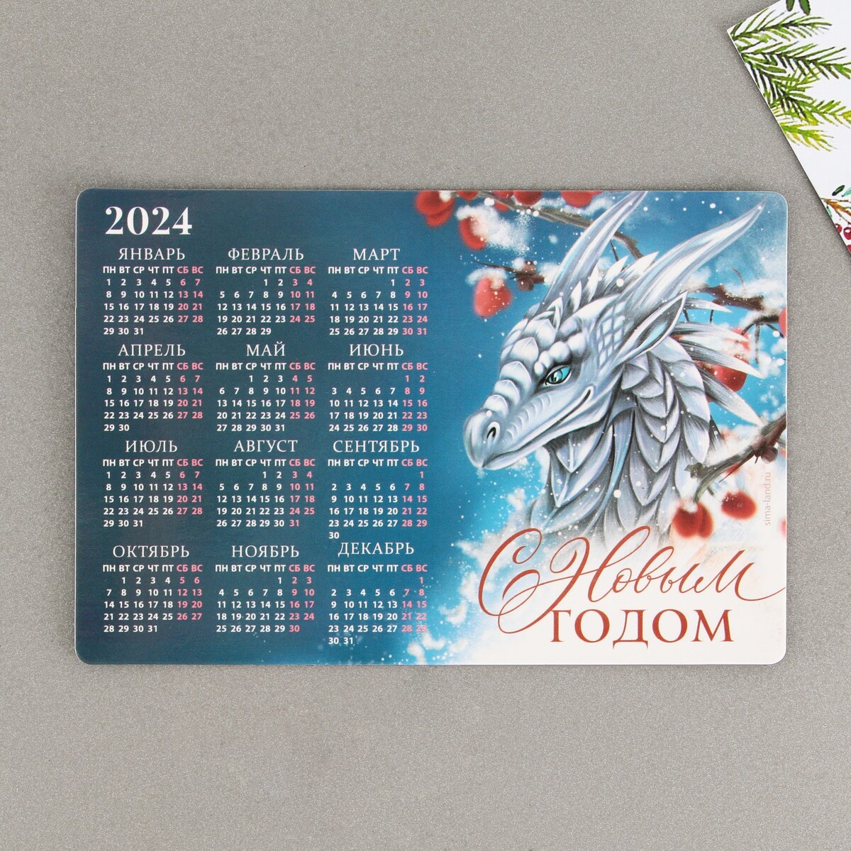 Магнит-календарь 2024 2024 wall calendar office decorative pendant decorate hanging chinese new year paper