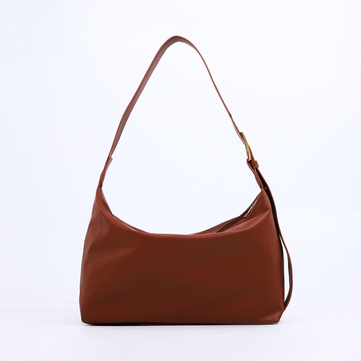 Сумка-мешок на молнии цвет коричневый сумка женская мешок 2 в 1 на кнопке косметичка светло коричневый