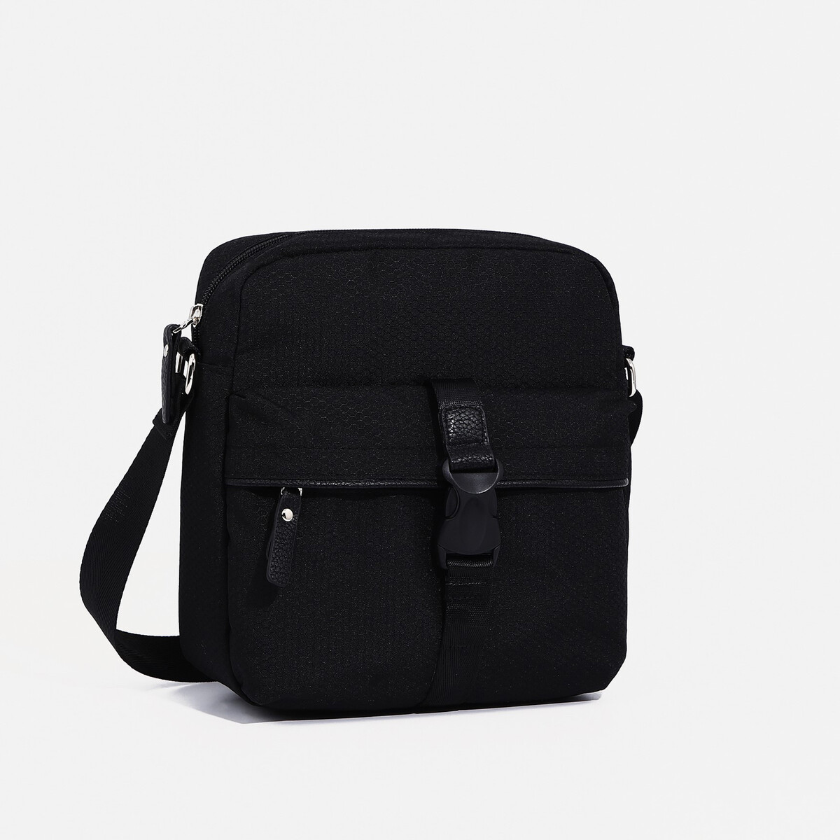 Сумка мужская textura через плечо, текстиль, цвет черный рюкзак сумка мужская текстиль серый