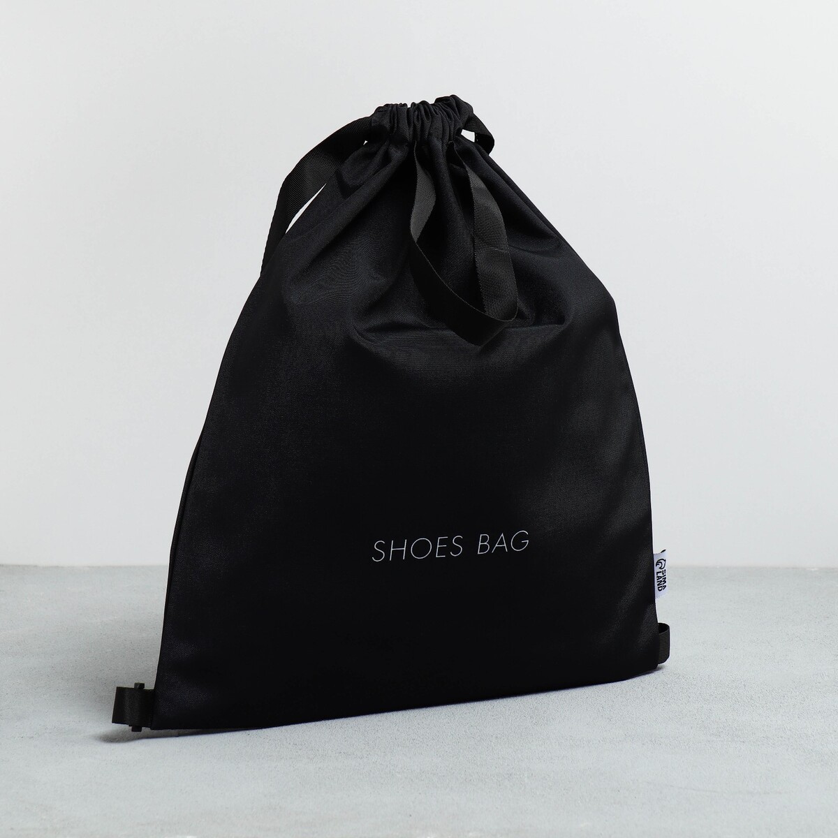 Сумка для обуви, цвет черный, два вида ручек, текстиль 41х31 см сумка для обуви два вида ручек текстиль 41х31 см