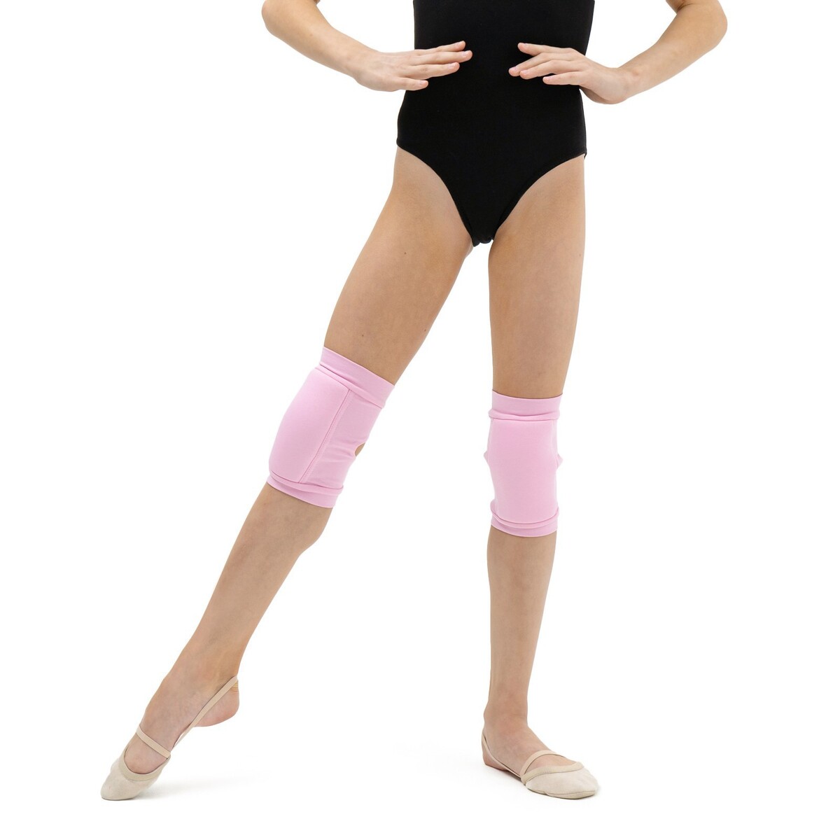 фото Наколенники для гимнастики и танцев grace dance, с уплотнителем, р. l, от 15 лет, цвет розовый