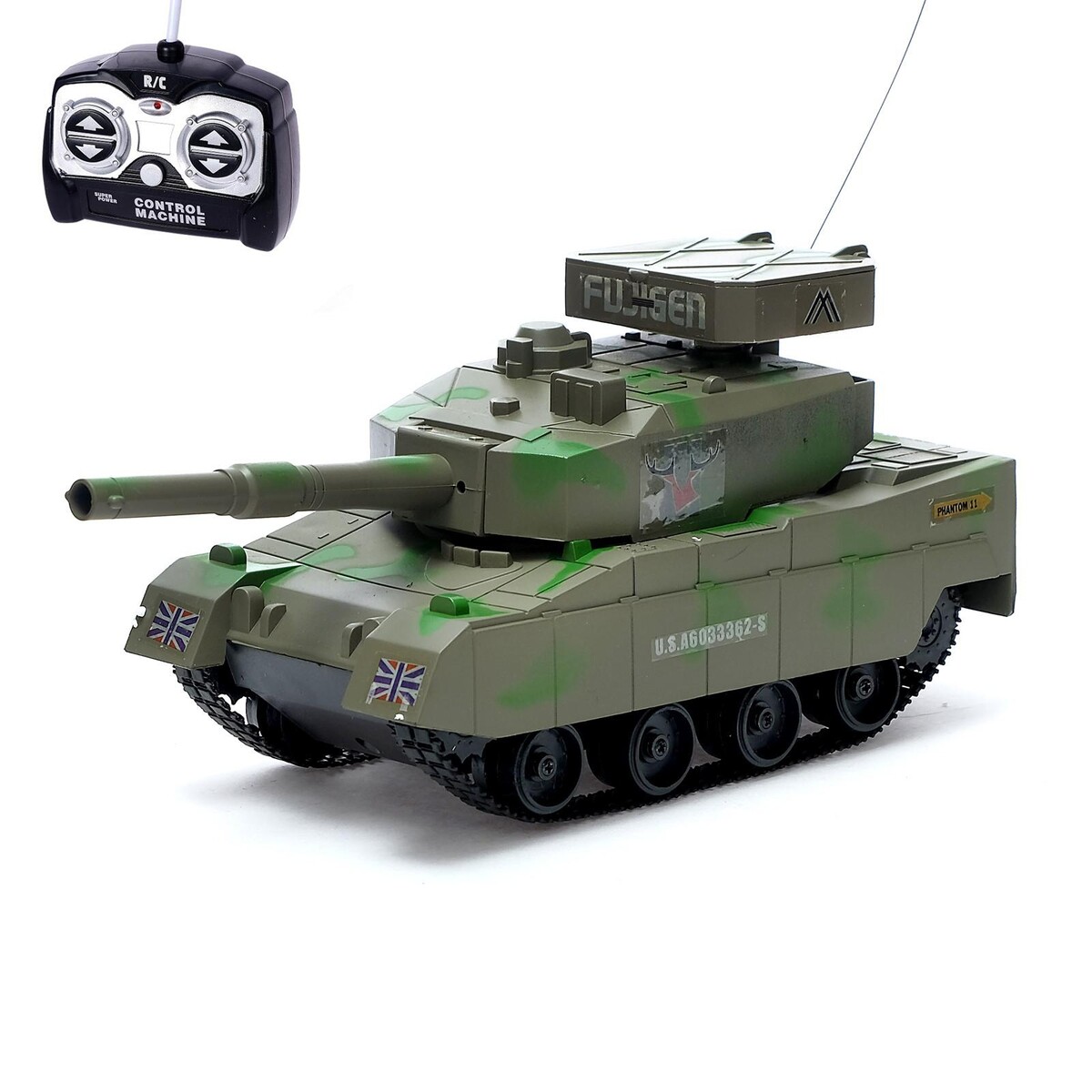 Танк радиоуправляемый радиоуправляемый танк your funny days с браслетом управления стреляет пулями голубой